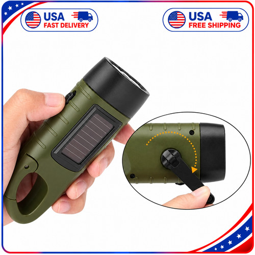 Hand crank solar - hand, powered
